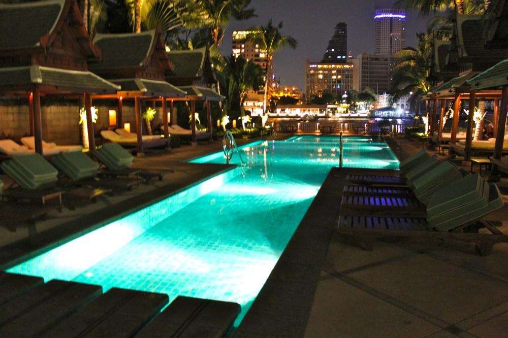 The Peninsula Pool at Night