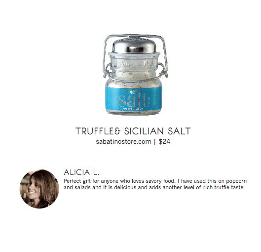 Chicago Food Bloggers Gift Guide Truffle Salt