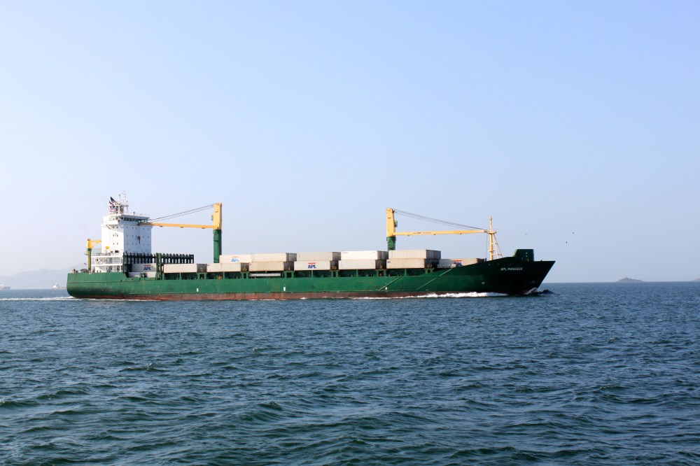 Ship On Way Taboga Island