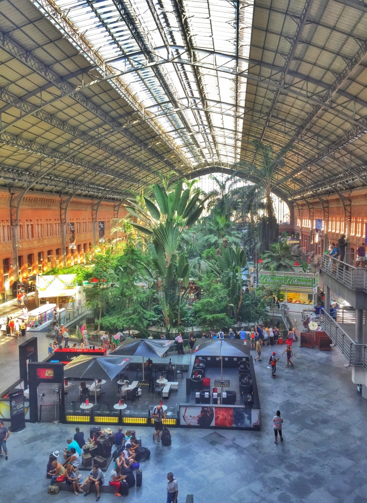 tropical gardens in atocha Madrid station